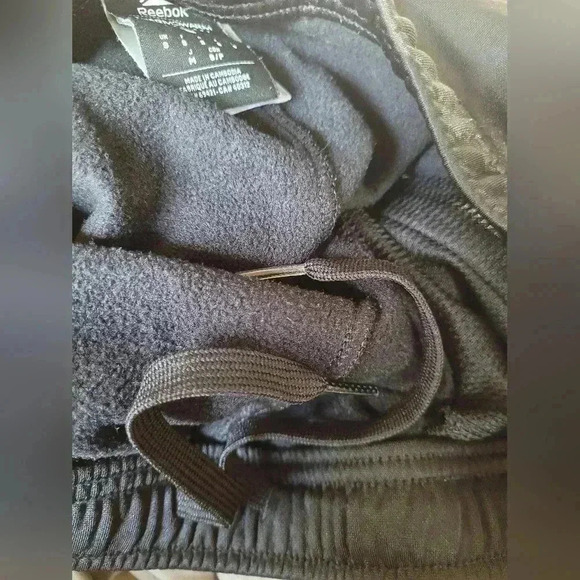 Reebok Mens Active Interlock Jogger Pants Size S Gray Reflective Slim Fit - Picture 8 of 9